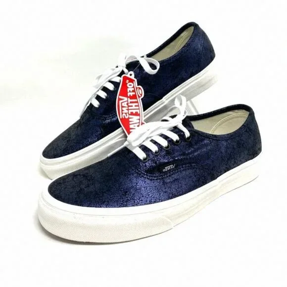 Vans Shoes Mega Salevans Authentic Womens Skate Blue Cracked
